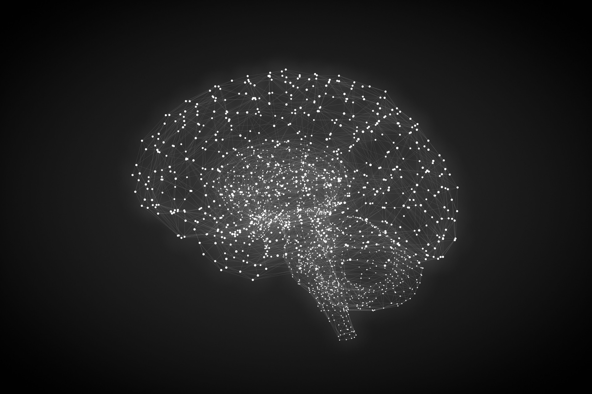 Gehirn mit Neuronen, künstliche Intelligenz-Konzept